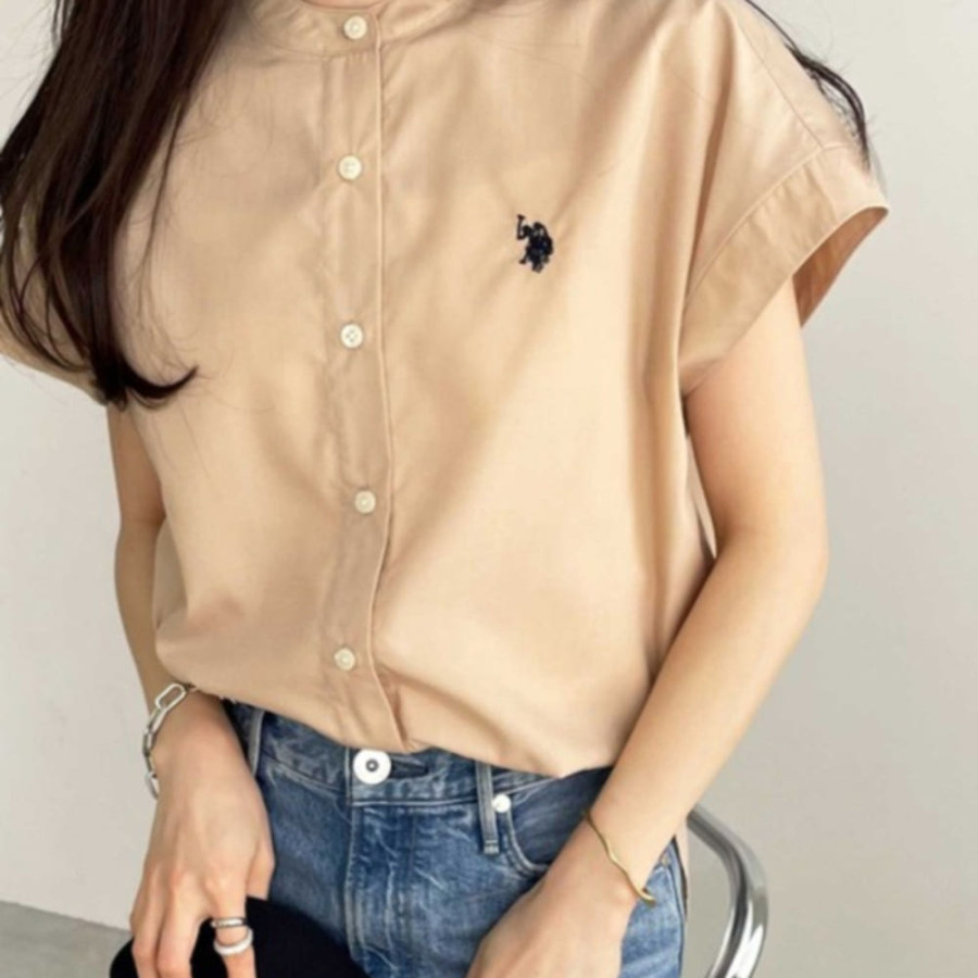 U.S. POLO ASSN. 유에스폴로에센 별주 GeeRA 프렌치 슬리브 원포인트 자수 셔츠 6컬러 208362