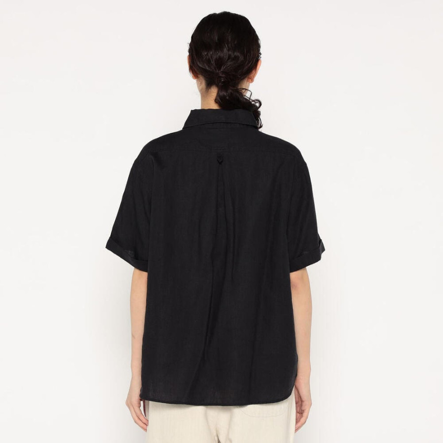 단톤 여성 린넨 라운드 카라 반팔 풀오버 셔츠 2컬러 DT-B0283 FLI DNB251L104-0007