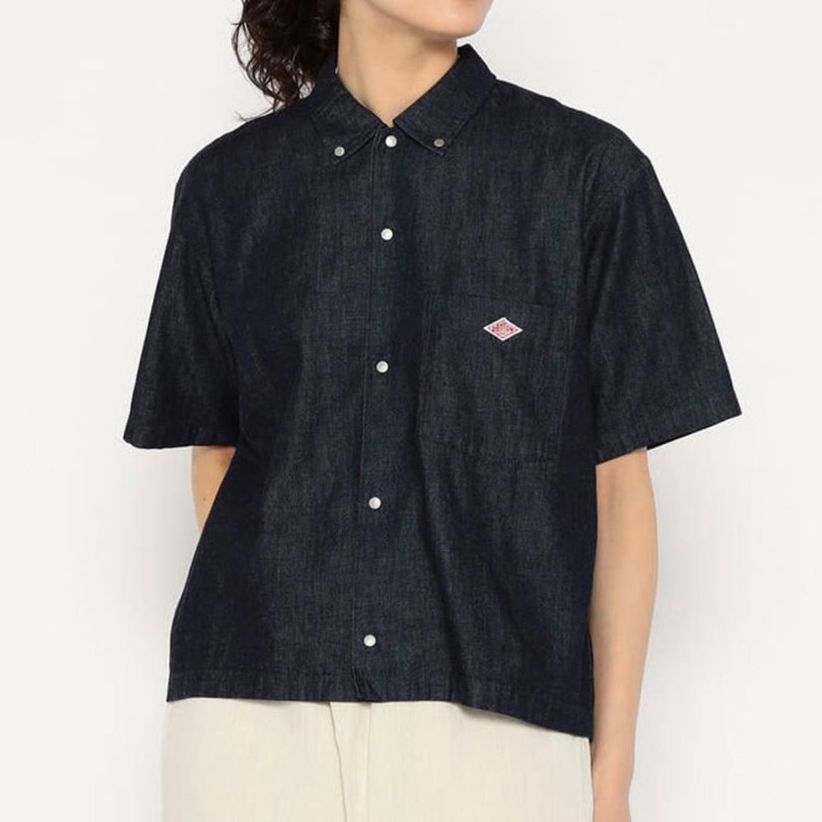 단톤 여성 데님 던가리 반소매 B.D 셔츠 2컬러 DT-B0336 DUG DNB251L104-0013