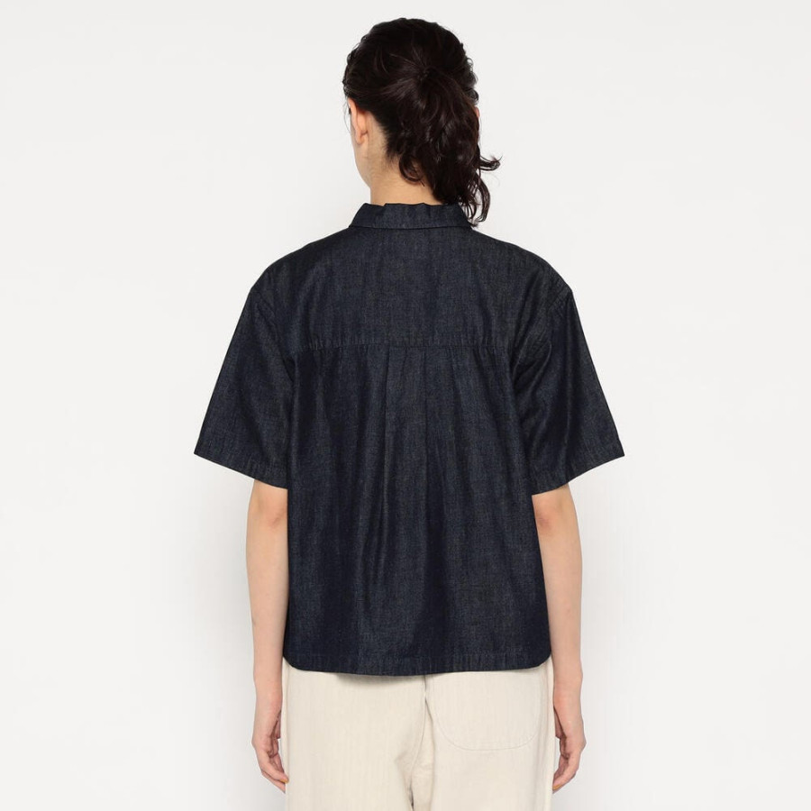 단톤 여성 데님 던가리 반소매 B.D 셔츠 2컬러 DT-B0336 DUG DNB251L104-0013