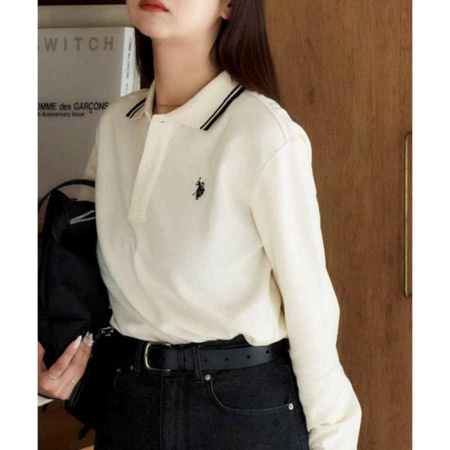 퍼블럭스 U.S. POLO ASSN. 유에스폴로에센 포인트 로고 폴로셔츠 긴팔 카라티 6컬러 3222291600001