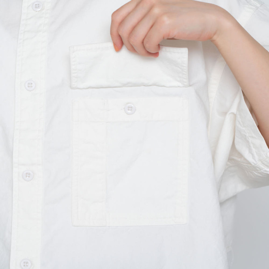 노스페이스 퍼플라벨 여성 버튼 다운 필드 S/S 크롭 셔츠 2컬러 N25SG135