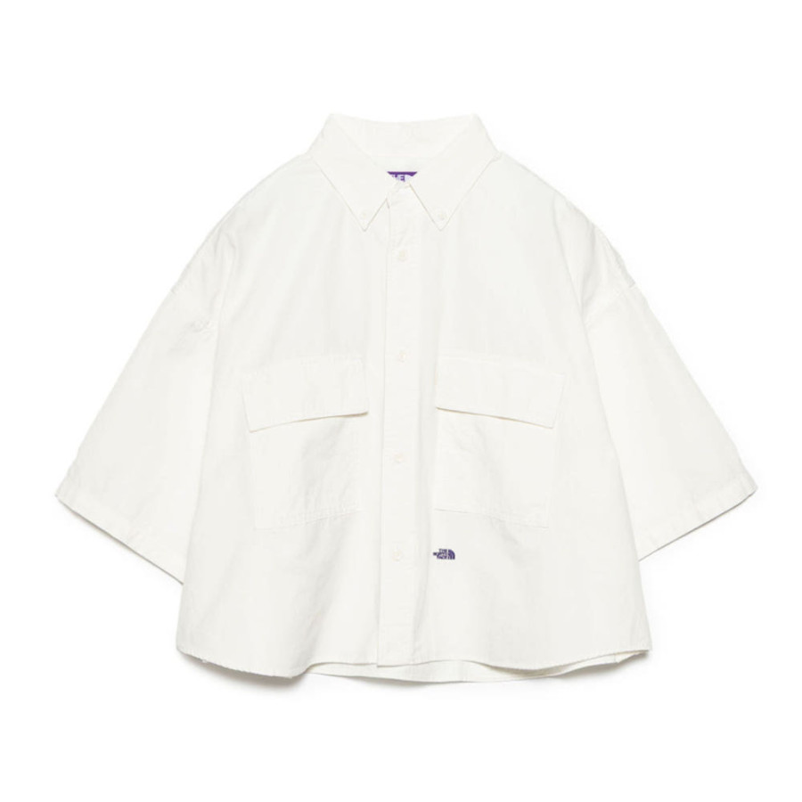 노스페이스 퍼플라벨 여성 버튼 다운 필드 S/S 크롭 셔츠 2컬러 N25SG135