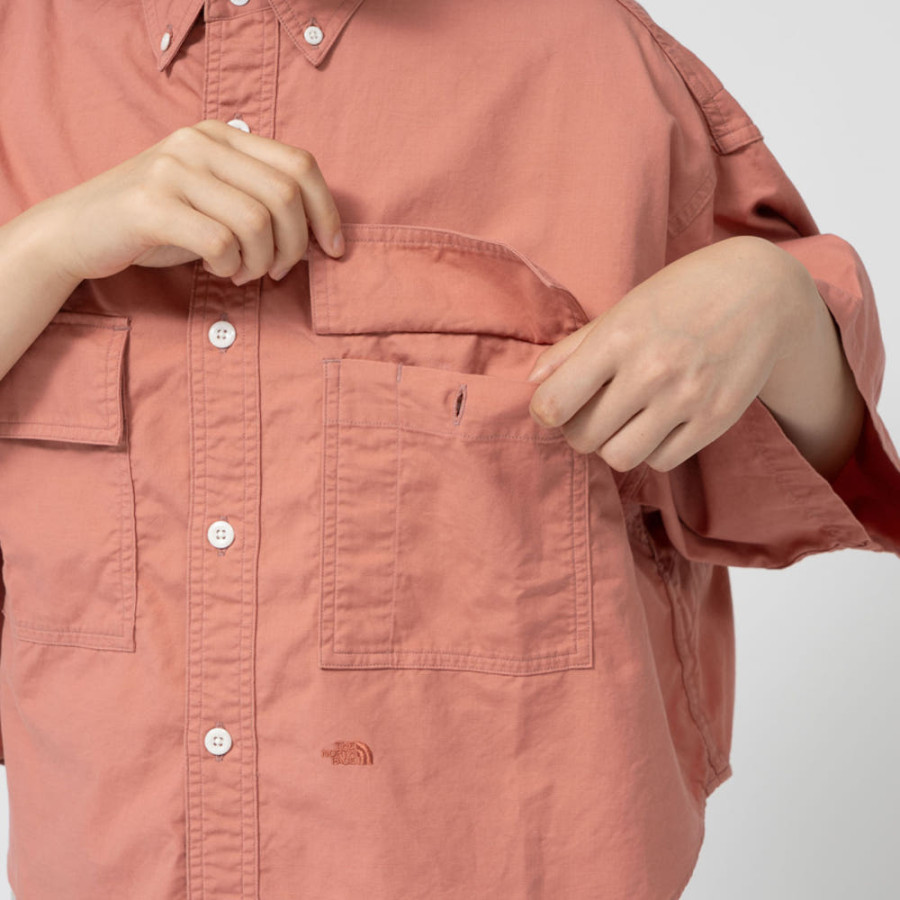 노스페이스 퍼플라벨 버튼 다운 필드 S/S 크롭 셔츠 2컬러 N25SG054