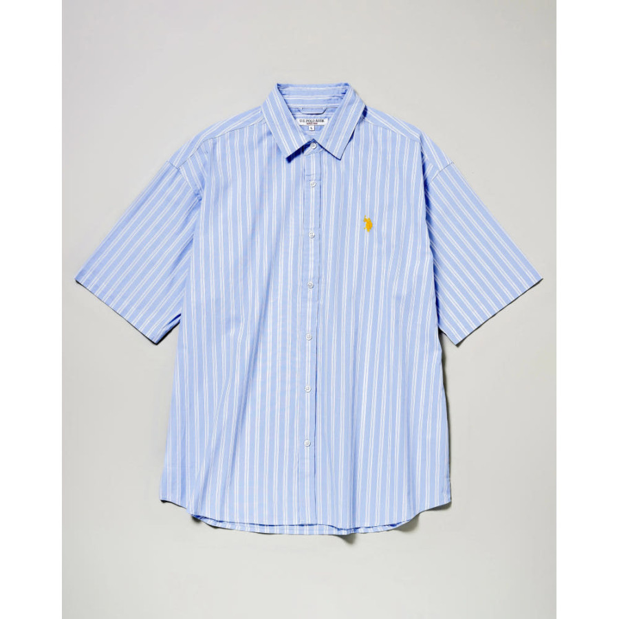 U.S. POLO ASSN. 유에스폴로에센 더블홀스맨 자수 레귤러 카라 브로드 반팔 셔츠 6컬러 PLM51703