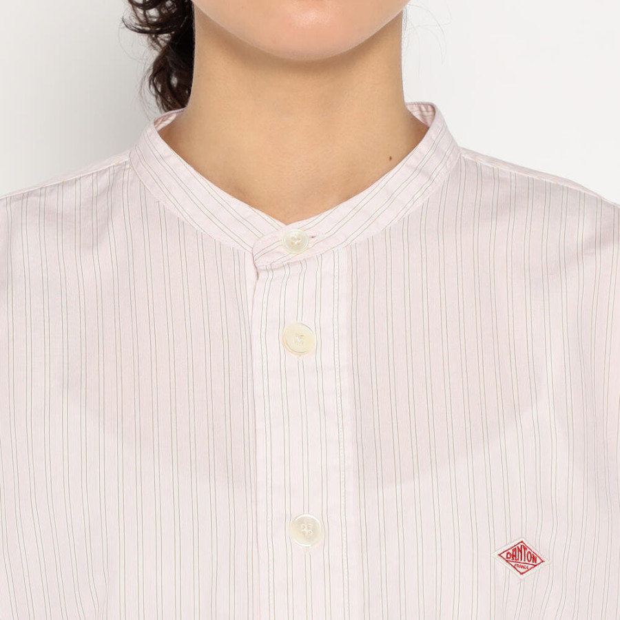 단톤 여성 코튼 포플린 밴드 카라 롱 셔츠 4컬러 DT-B0342 RPL DNB251L203-0005