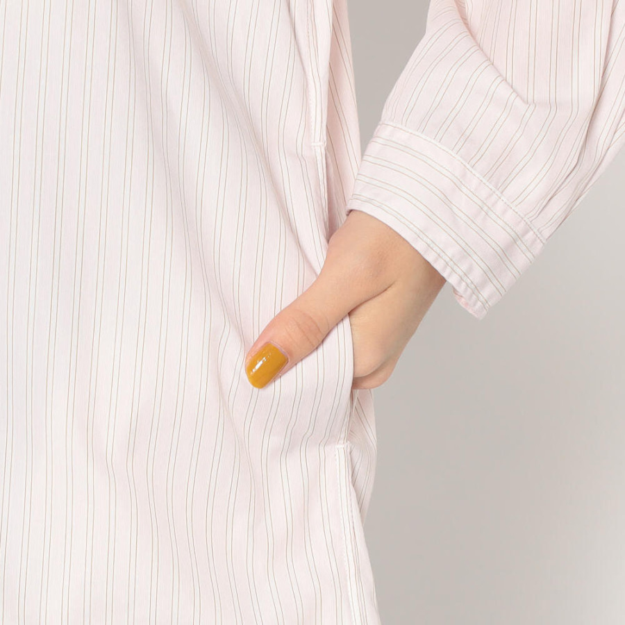 단톤 여성 코튼 포플린 밴드 카라 롱 셔츠 4컬러 DT-B0342 RPL DNB251L203-0005