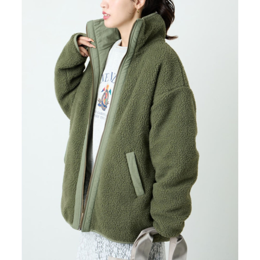 프릭스스토어 스탠드카라 리버시블 보아 블루종 3컬러 1359248900082