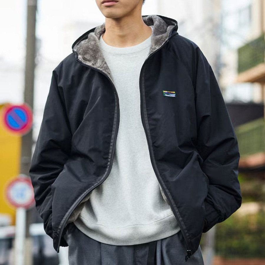 프릭스스토어 릴랙스핏 나일론 플리스 리버시블 후디 재킷 4컬러 1251248900738