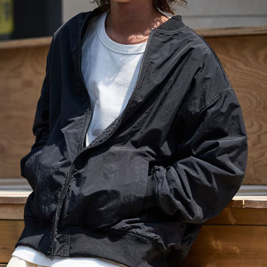 프릭스스토어 릴랙스핏 나일론 플리스 리버시블 MA-1 집업 블루종 5컬러 1251248900726