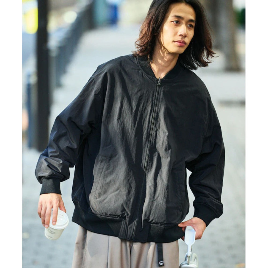 프릭스스토어 릴랙스핏 나일론 플리스 리버시블 MA-1 집업 블루종 5컬러 1251248900726