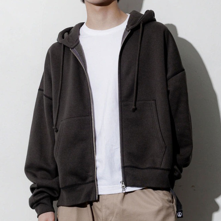 프릭스스토어 릴랙스 핏 후드 집업 파카 4컬러 1223248901266