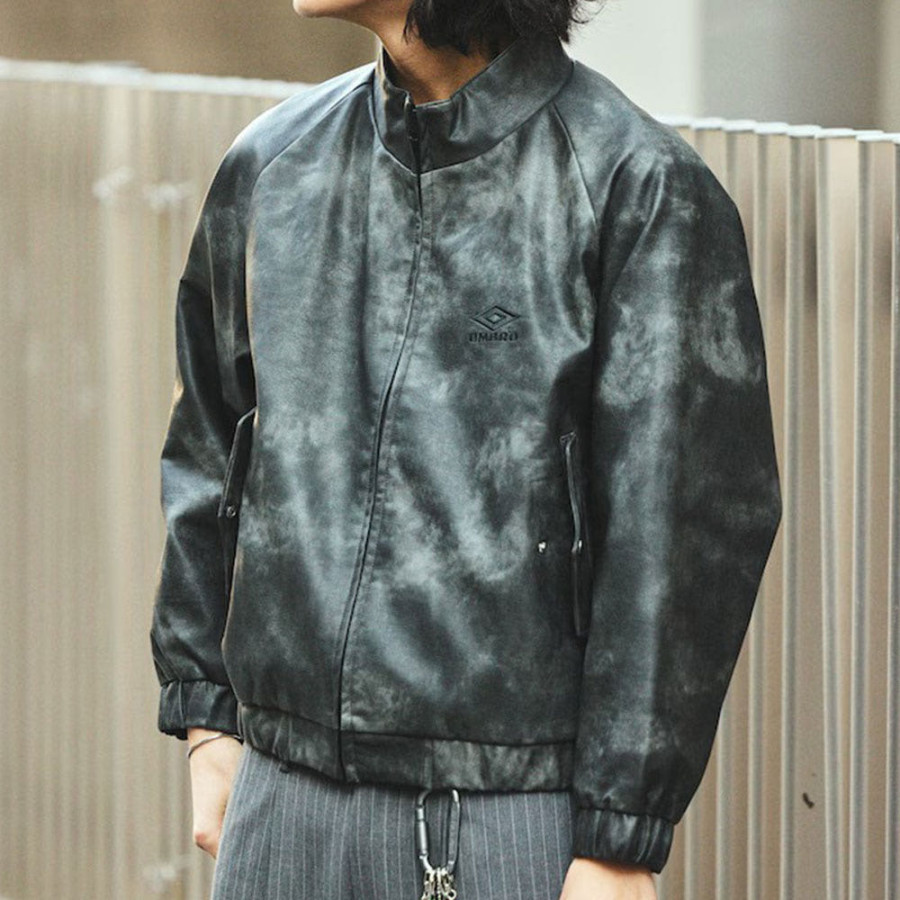 프릭스스토어 엄브로 별주 레더렛 스탠드 칼라 블루종 2컬러 1059394400032