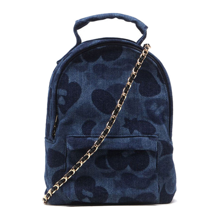 베이프 카모 데님 미니 백팩 핸드백 인디고 CL70289304