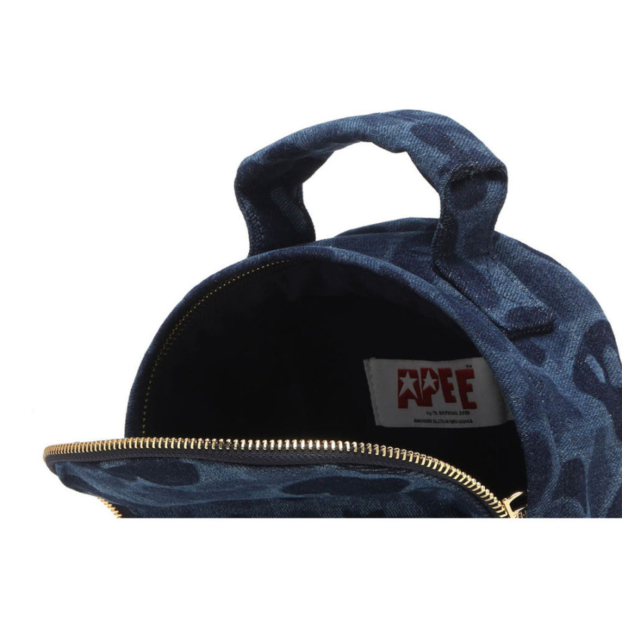 베이프 카모 데님 미니 백팩 핸드백 인디고 CL70289304