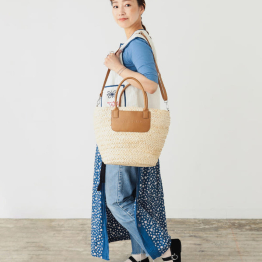 빔즈 DEAN & DELUCA 보냉 파우치 포함 바구니 가방 네추럴 18-61-0026-962