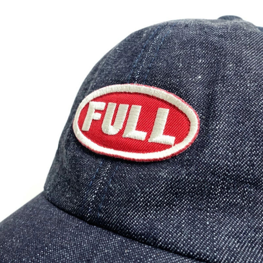 풀카운트 FULLCOUNT 야구모자 데님 로고 와펜 아메카지 볼캡 인디고 6770