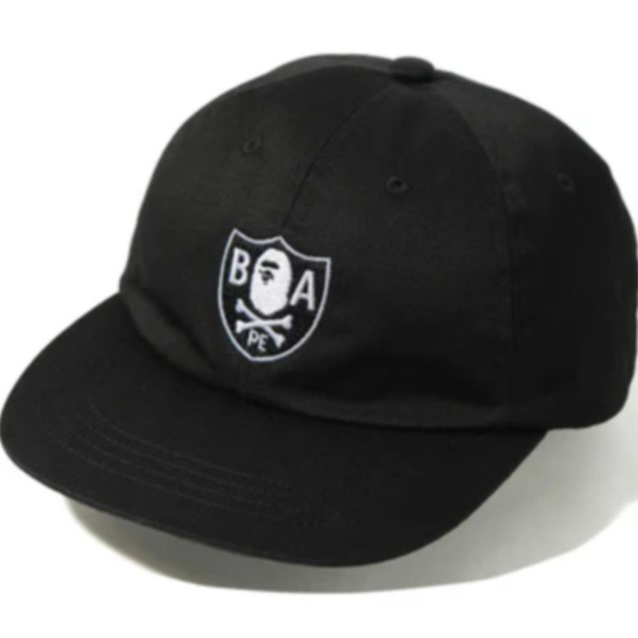 베이프 에이프 크로스본 엠블렘 캡 블랙 4L20180002