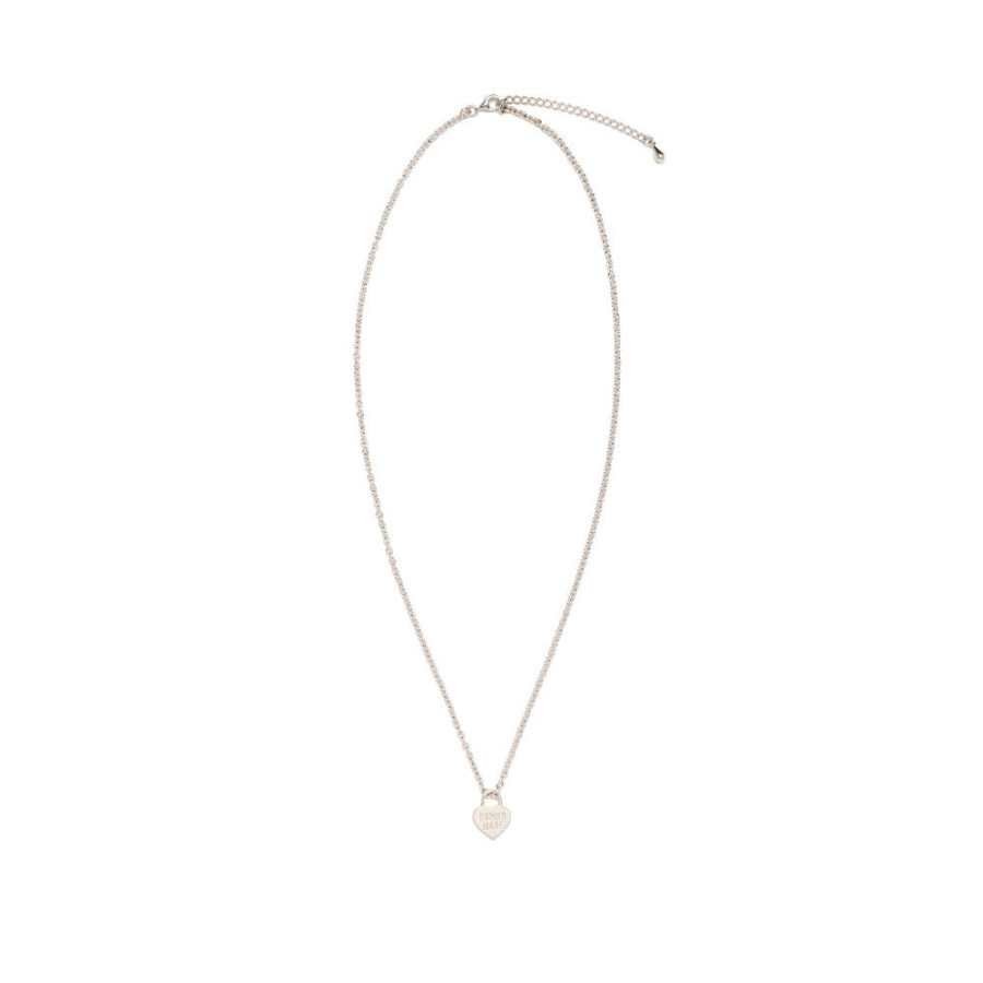 휴먼메이드 하트 실버 목걸이 2컬러 HM30GD085